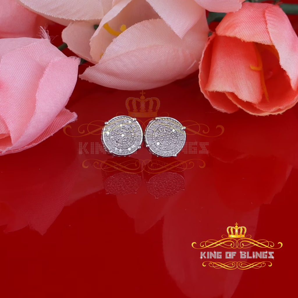 925 Sterling Silver Diamond Stud Earrings F918