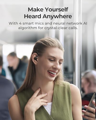 Open Ear Wireless Earbuds with 4-Mic Clear Call, 30H Playtime F64241