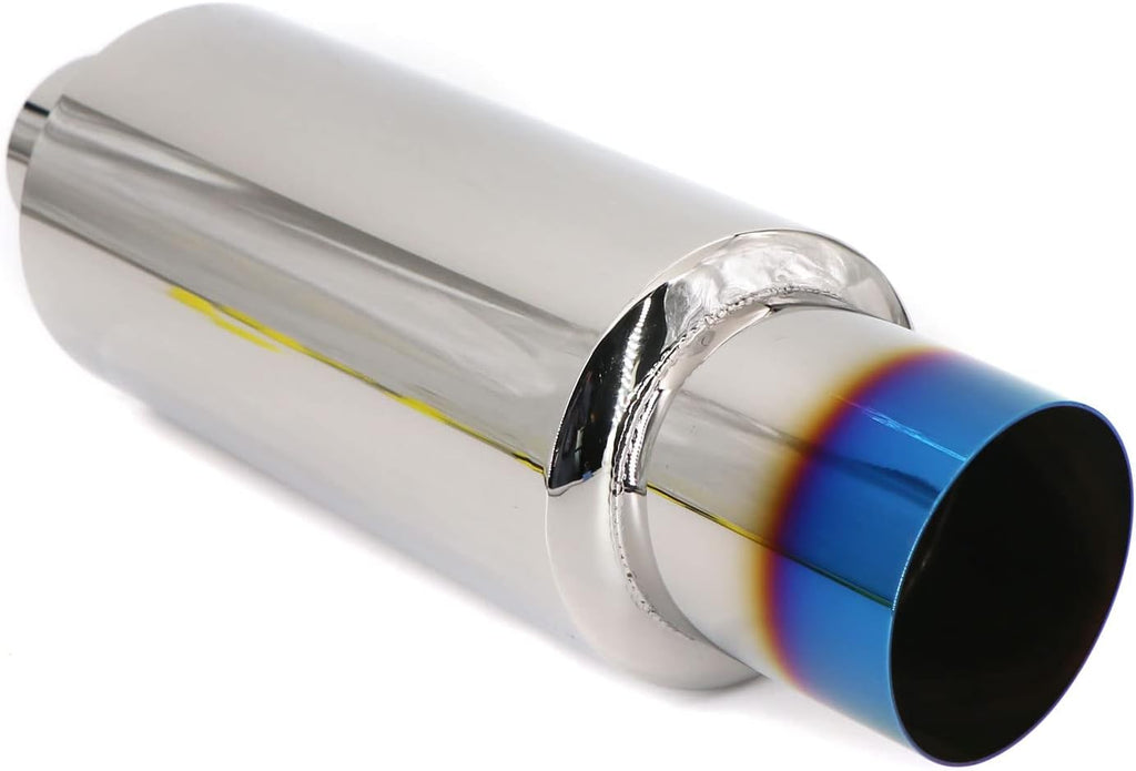 Blue Burnt Stainless Steel Exhaust Tip 18.5" Length Pack of 2 Z3209