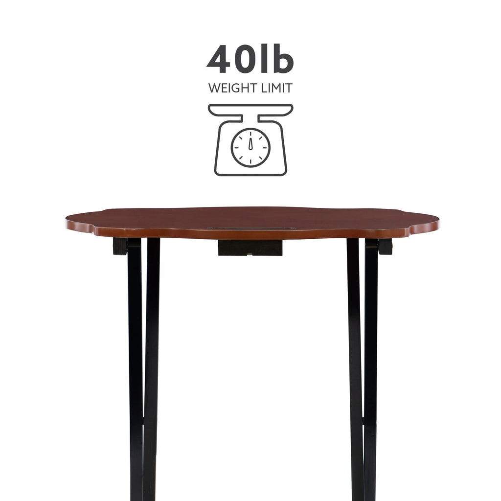 5-Piece Folding Side Table Set, Hazelnut/Black C3491