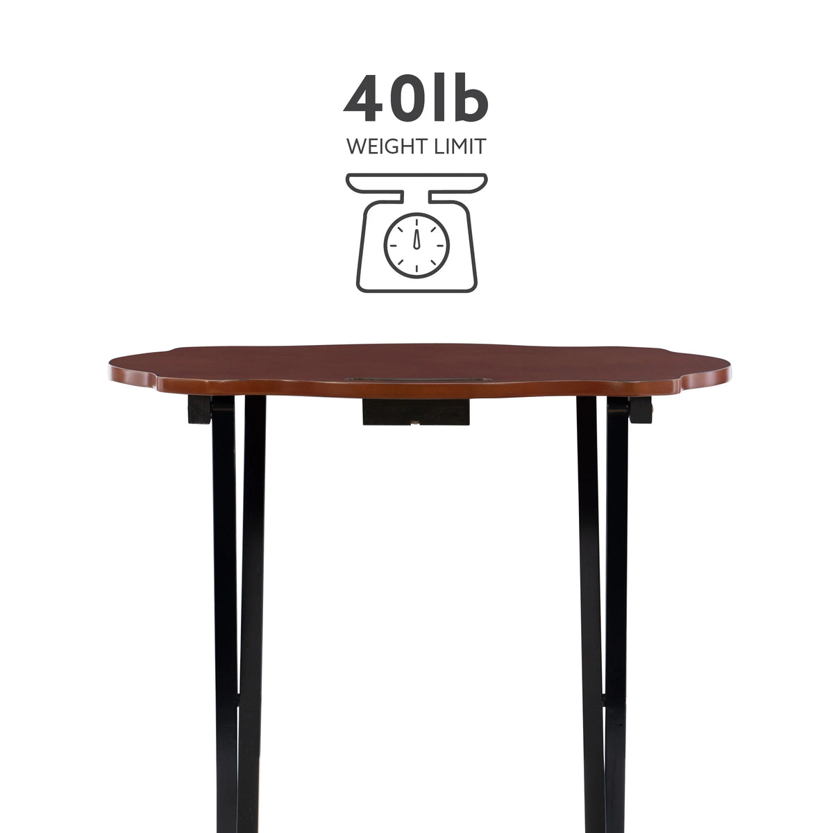 5-Piece Folding Side Table Set, Hazelnut/Black C3491