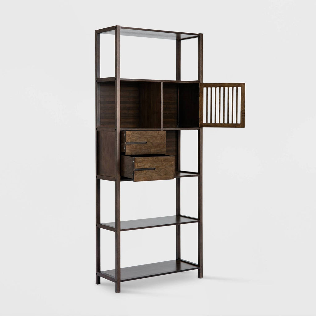 Cappuccino Bamboo Bookcase N1212
