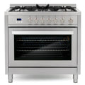 36 3.8 cu. ft. Single Oven Gas Range with 5 Burner Cooktop Stainless Steel Z42878