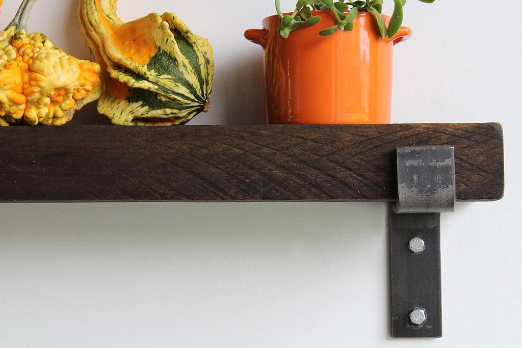 Reclaimed Wood Accent Shelves, Set of Two, 24 Inches F12341