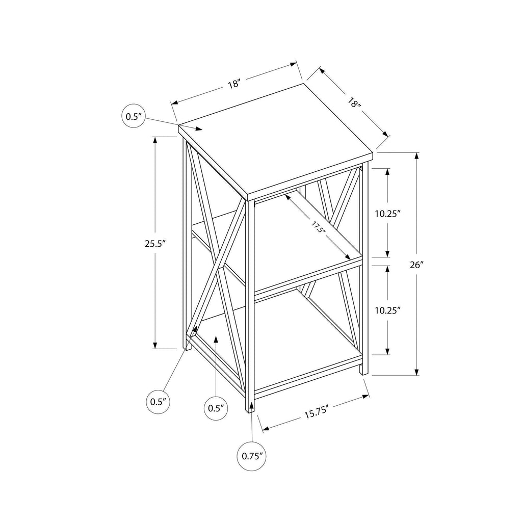 Dark Taupe Contemporary Accent Table G246