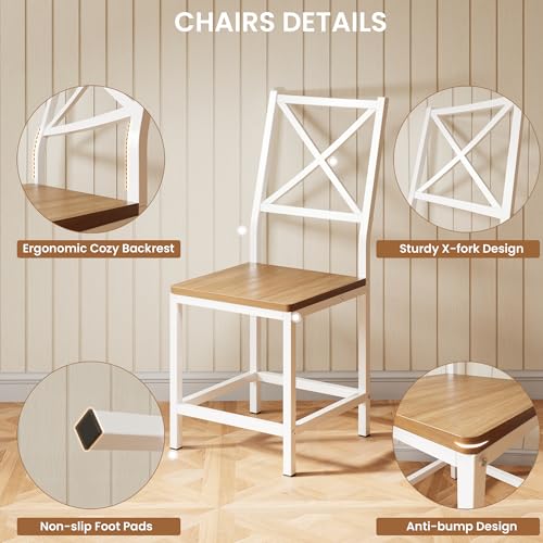 Round Dining Table Set for 4 with Drop Leaf C8856
