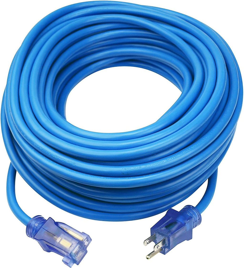 50 ft 3 Outlet Heavy Duty Outdoor Extension Cord 12/3 SJTOW Yellow L79170