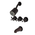 Three-Handle Tub & Shower Faucet Oil Rubbed Bronze Q5178