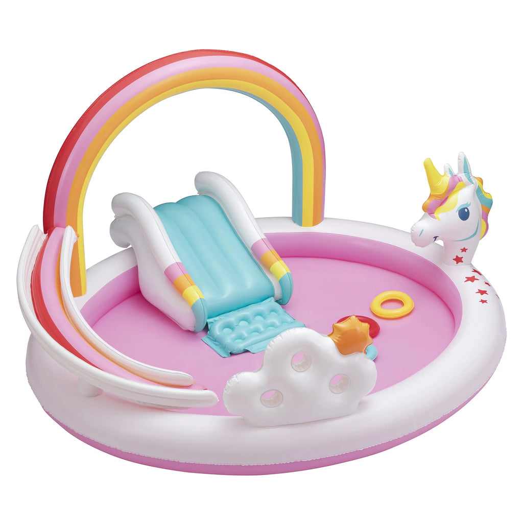 Rainbow Unicorn Kids Splash Pool with Sprinkler O160253