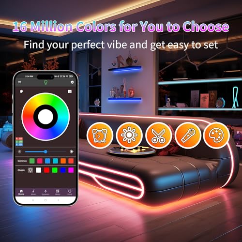 RGB LED Strip Lights 100FT with Remote & App Control G88999
