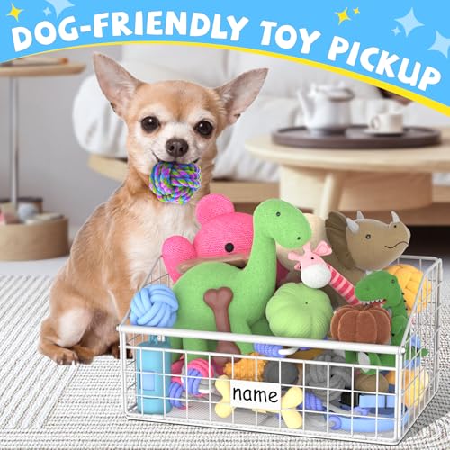 Black Metal Dog Toy Basket L602