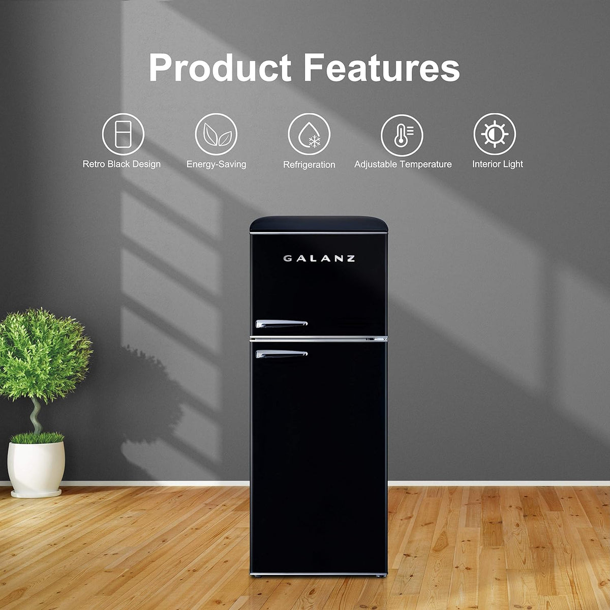 Black 10.0 Cu Ft Top Freezer Refrigerator K2755