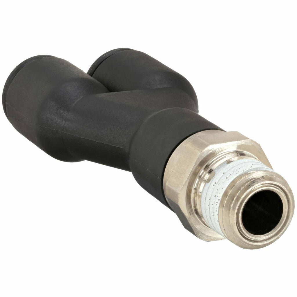 3/8 in Plastic/Metal Combination Y Adapter, Black M1390