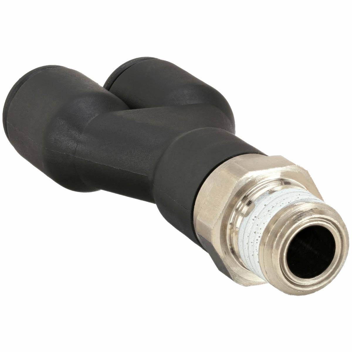 3/8 in Plastic/Metal Combination Y Adapter, Black M1390