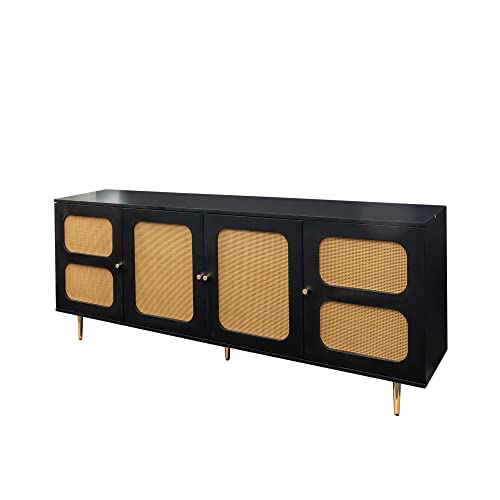 Rattan Sideboard Buffet Cabinet with Adjustable Shelf O51195
