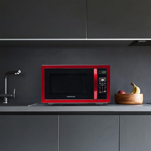 1000 Watts 1.1 cu ft Black Stainless Steel Microwave Oven F245