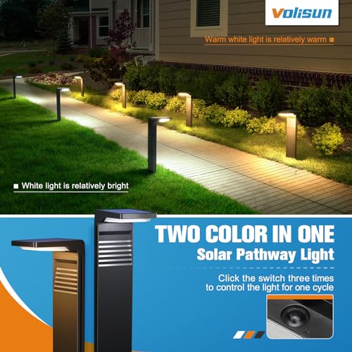 Solar Pathway Lights 4pack, Warm White and Cool White Light G61759