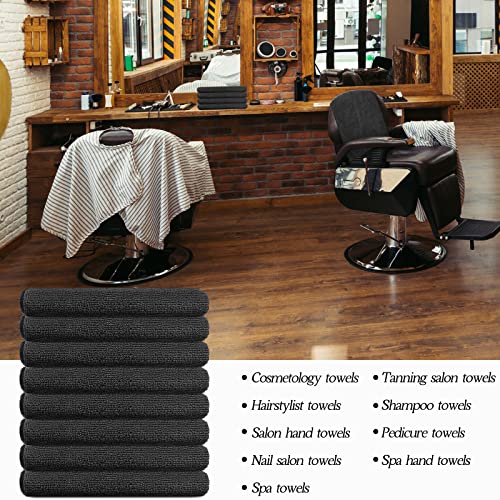 36 Packs Microfiber Absorbent Salon Towels 16 x 28 Inches Gray H79555