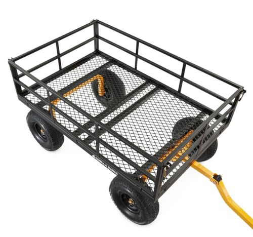 Gray Heavy Duty Steel Mesh Utility Wagon Cart L4528