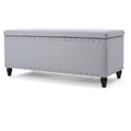 Light Gray Storage Ottoman T649