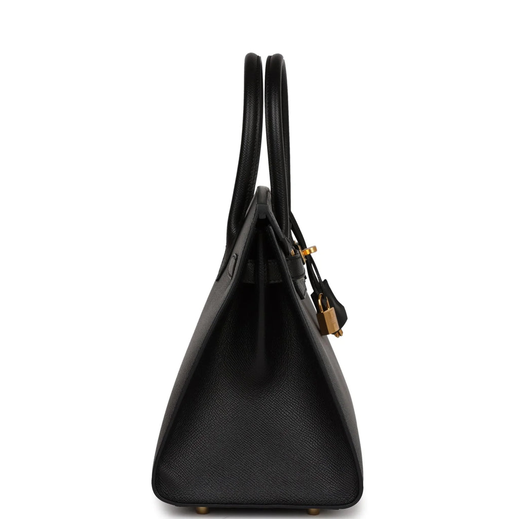 Black Leather Handbag J5644