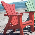 Lime Wash Wood Adirondack Chair Q382392