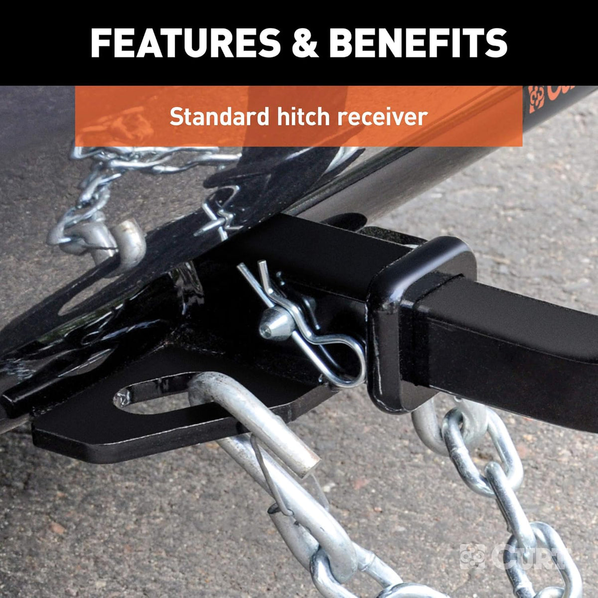 Class 2 Trailer Hitch with Ball Mount, 1-1/4-Inch Receiver V702