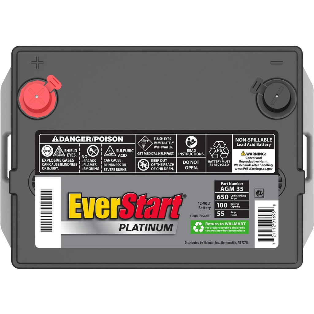 Platinum AGM Automotive Battery Group Size 35 12 Volt 650 CCA Y7675