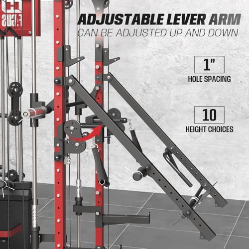 Commercial Smith Machine with Squat Rack and Cable Crossover W62498