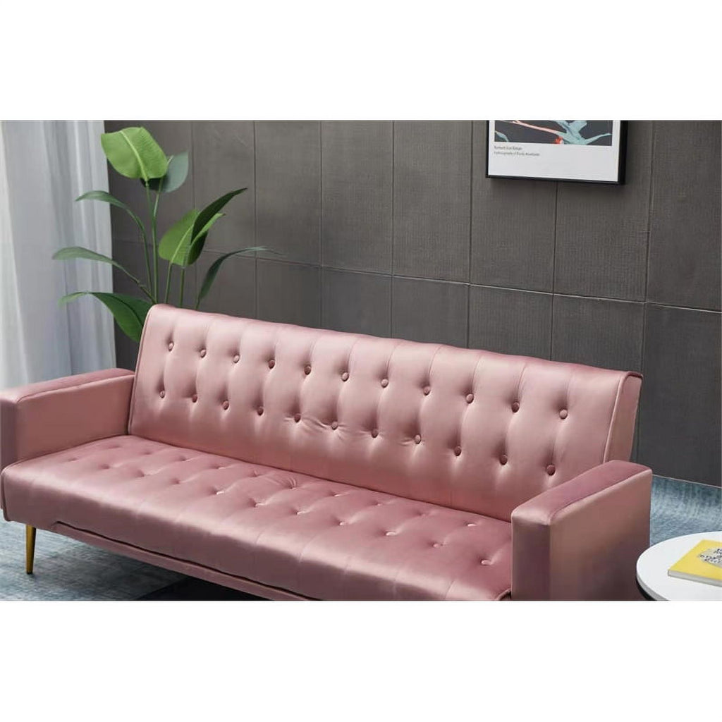 Rose Velvet Convertible Sofa N482141
