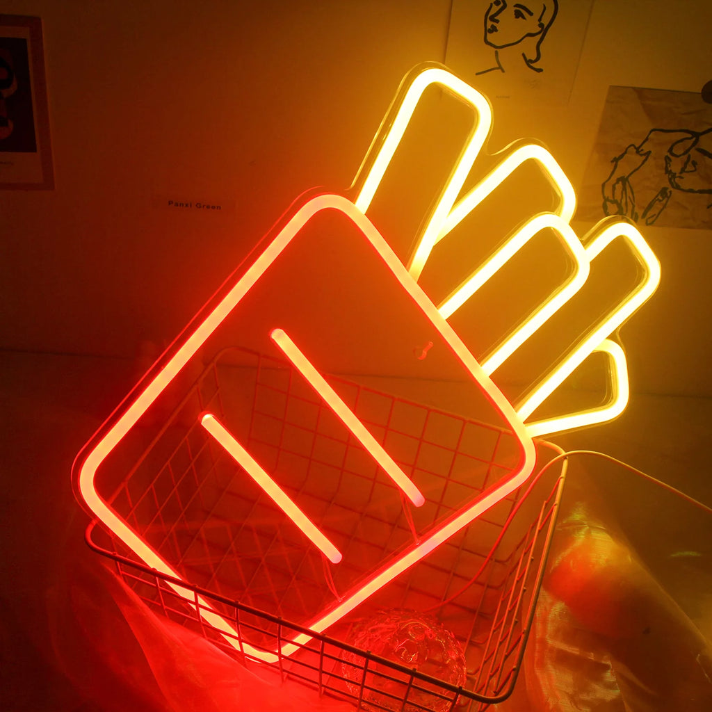 French Fries Shaped LED Neon Light Sign O761