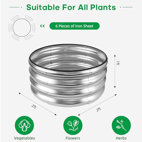 Galvanized Raised 2 Pcs 4×2×1ft Planter Boxes D2622