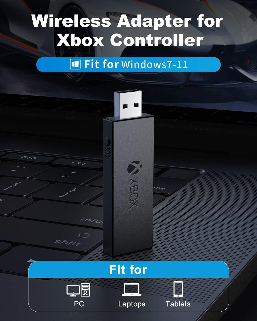 Black Wireless Adapter for Xbox One Controller Z9747