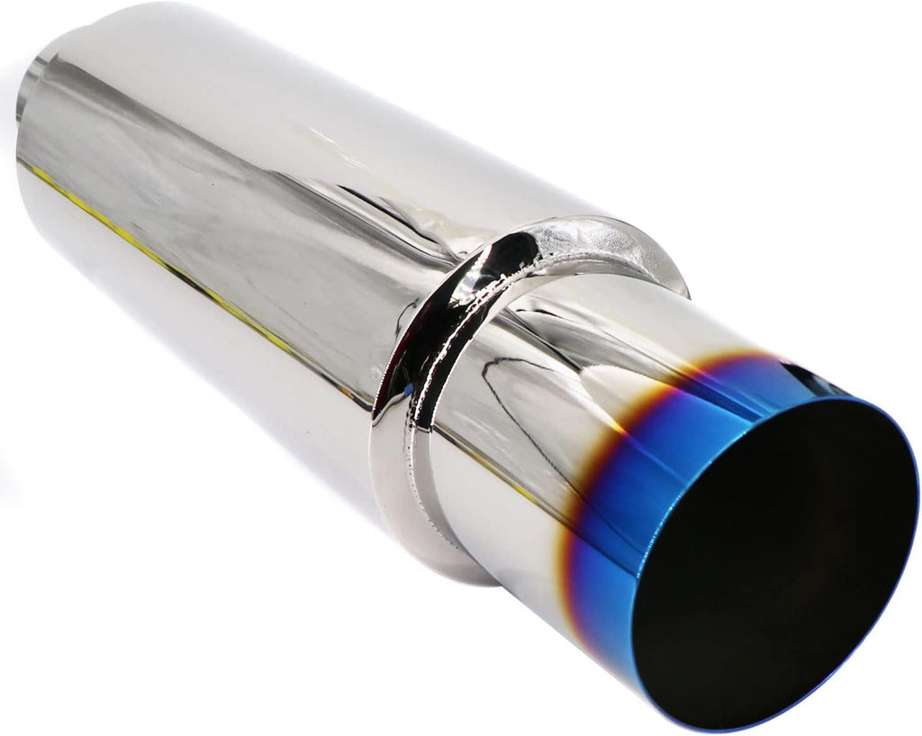 Blue Burnt Stainless Steel Exhaust Tip 18.5" Length Pack of 2 Z3209