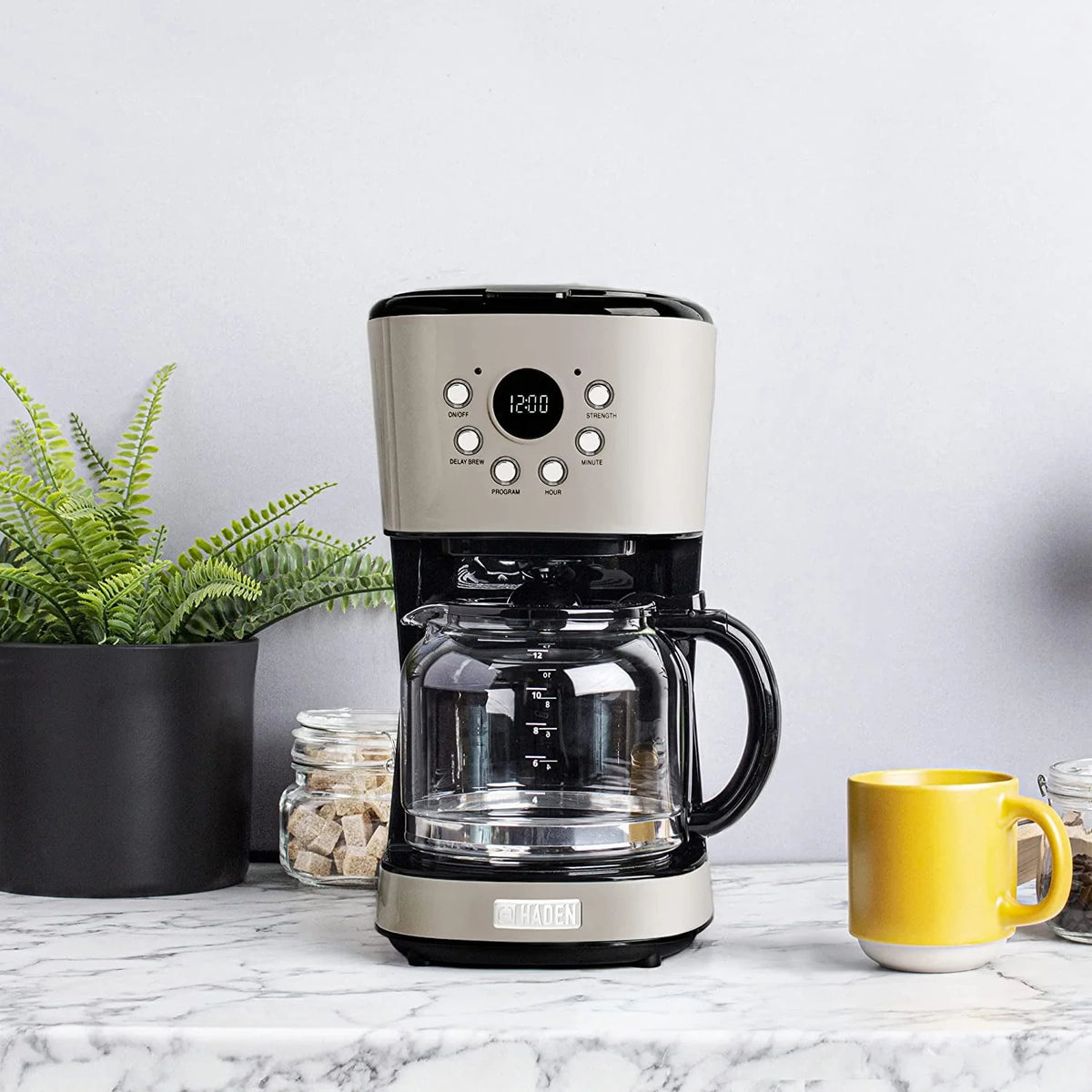 Turquoise Blue 12 Cup Programmable Coffee Maker with Glass Carafe Z9730
