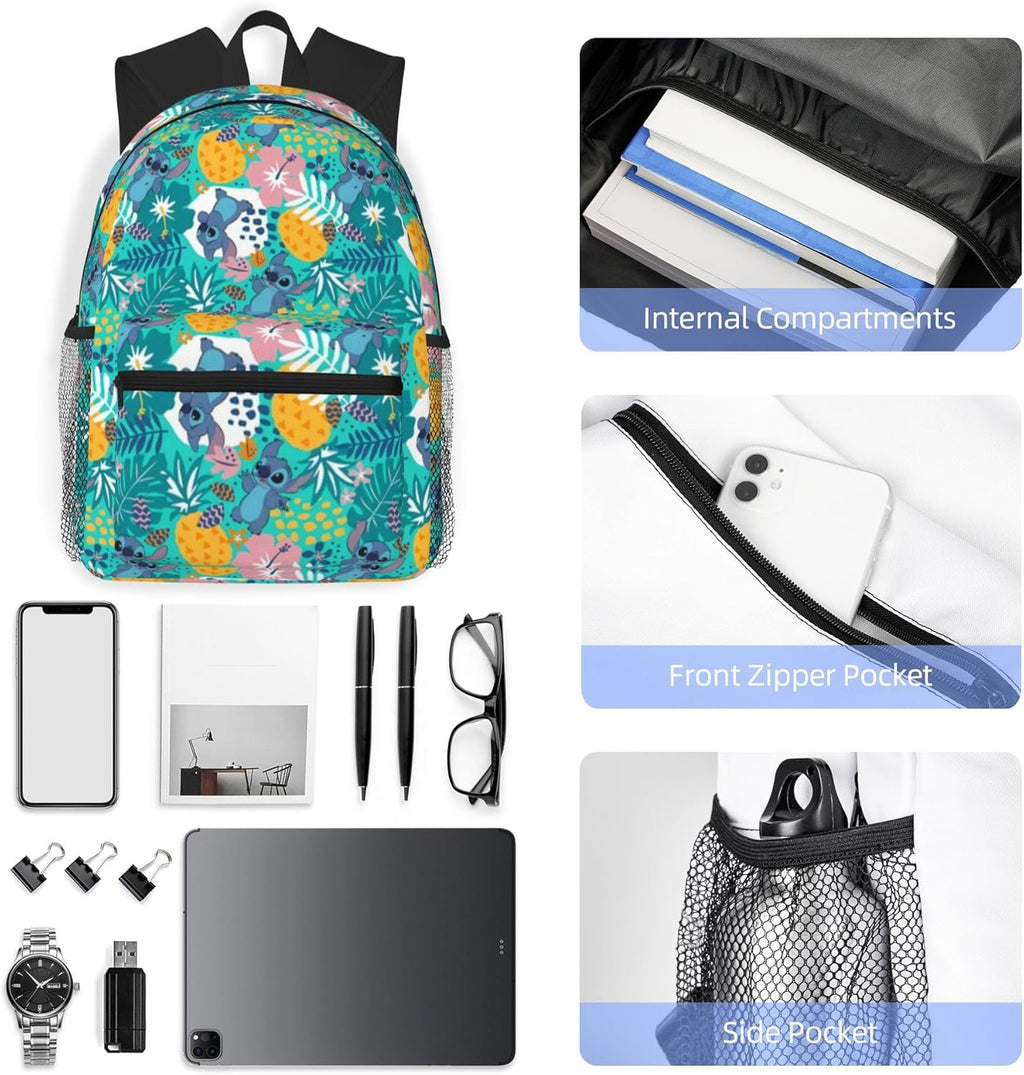 Stitch Backpack Set, 15.7 inch Backpack with Water Bottle Q107