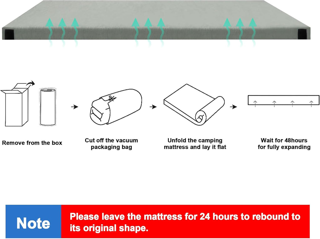 Waterproof Memory Foam Camping Mattress Pad V98708