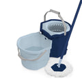 Blue/White Microfiber Spin Mop with 2-Bucket System M536