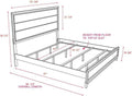 Gray Wooden Bed King Size E4218