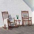 Black Wood Rocking Chair Set of 3 Z992784