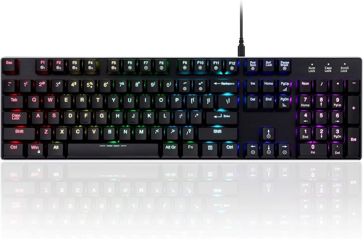 Full-Size Mechanical Keyboard with Brown Switch D10883