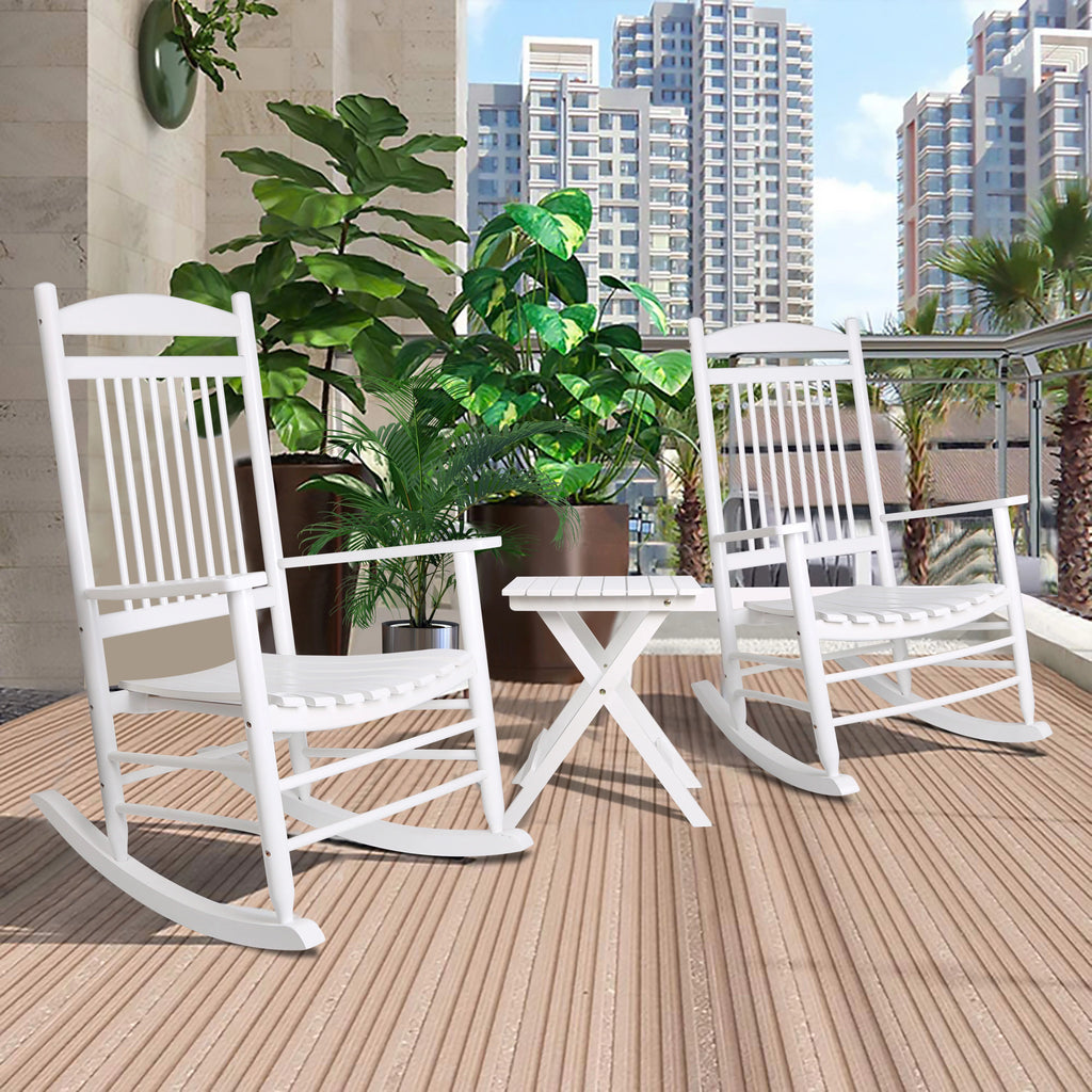 Black Wood Rocking Chair Set of 3 Z992784