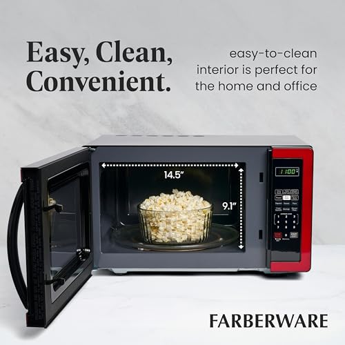 1000 Watts 1.1 cu ft Black Stainless Steel Microwave Oven F245