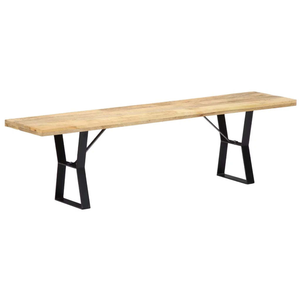 63" Solid Mango Wood Bench J748
