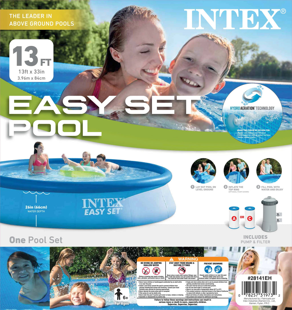 13ft x 32in Above Ground Swimming Pool with Filter Pump G318793