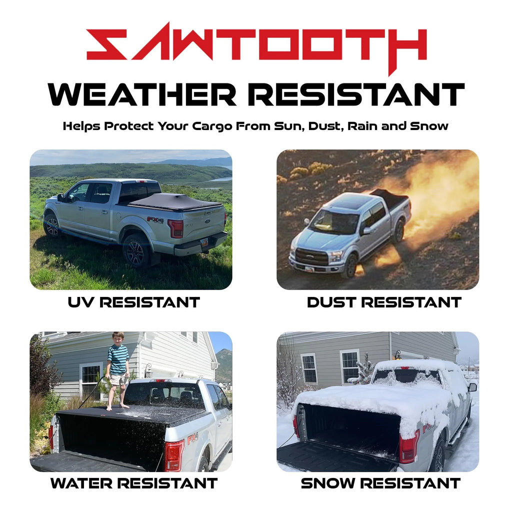 Sawtooth Expandable Tonneau Cover for Truck Bed F95394