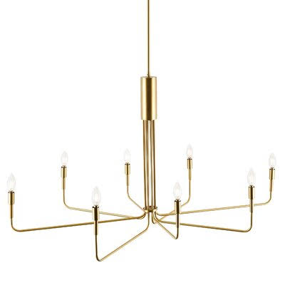 8-Light Candle Style Modern Linear Chandelier X438