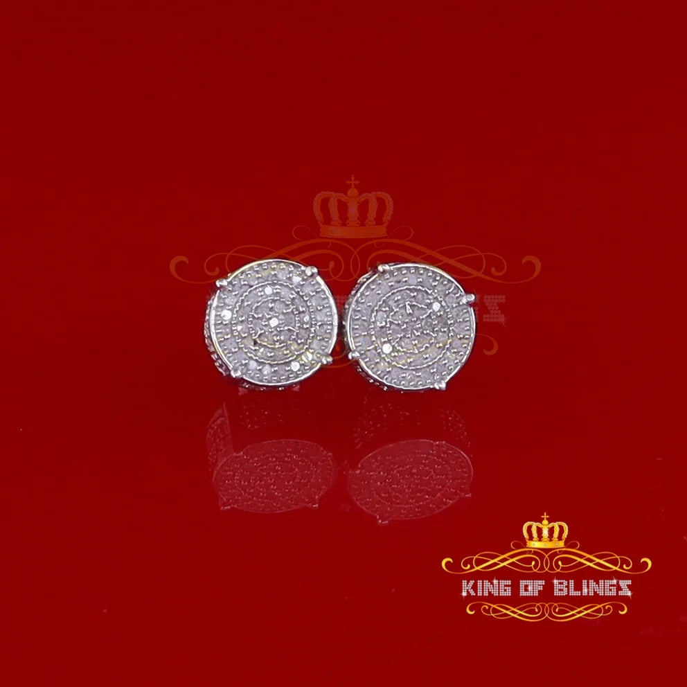 925 Sterling Silver Diamond Stud Earrings F918