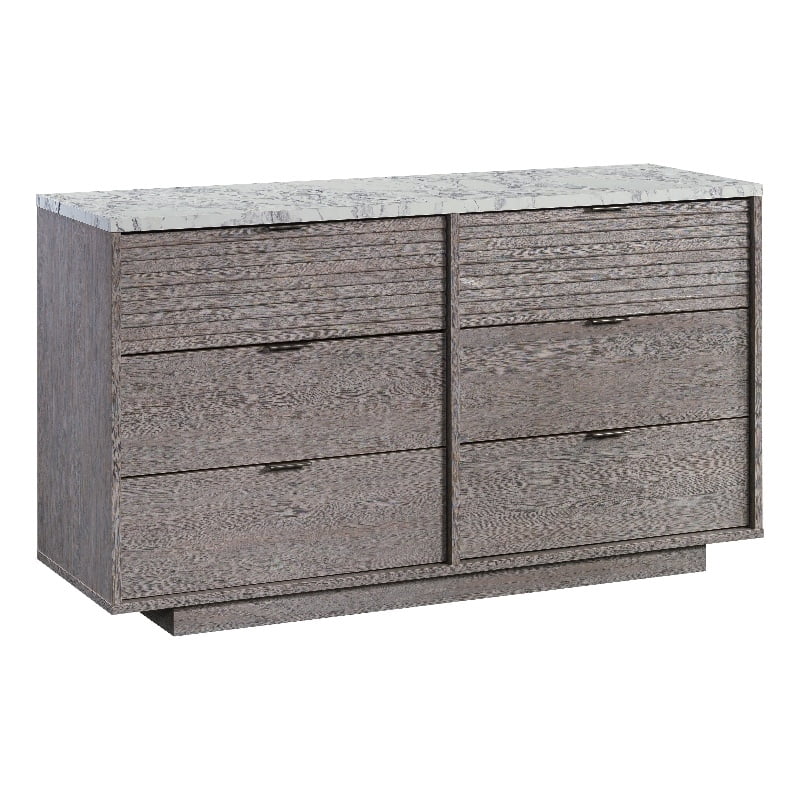 Oak 6 Drawer Engineered Wood Dresser L7833