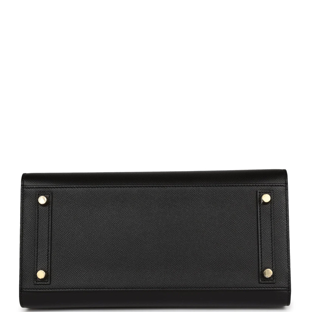 Black Leather Handbag J5644